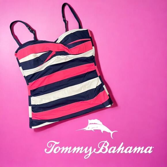 Tommy‎ Bahama Tankini Top | Womens Striped Swim Top | Size S - Picture 1 of 7